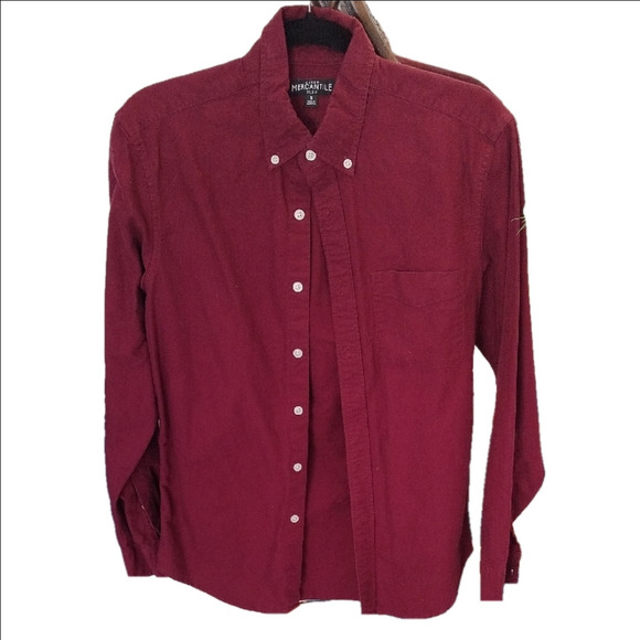 J Crew-  Men's Burgundy Button-Up Shirt - New - S - Picture 1 of 3